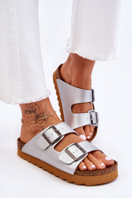   Šlepetės Big Star LL274476 sidabro spalvos