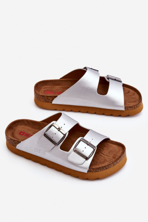   Šlepetės Big Star LL274476 sidabro spalvos