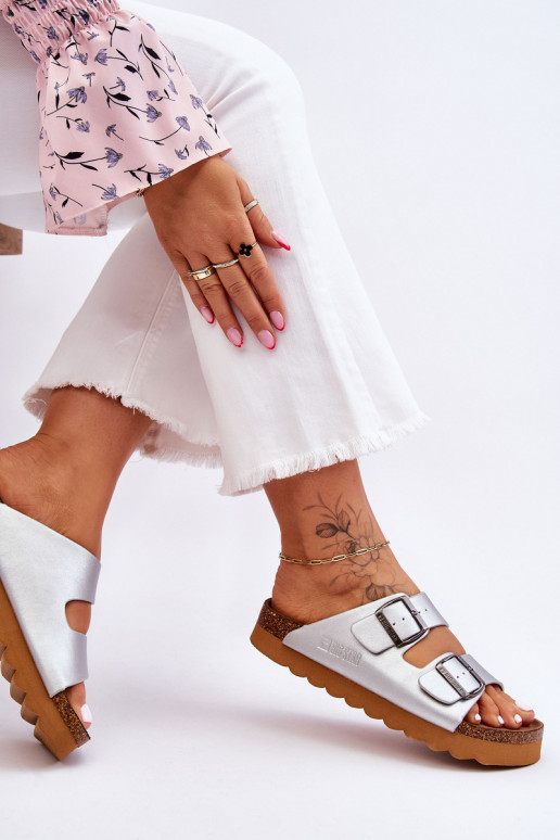   Šlepetės Big Star LL274476 sidabro spalvos