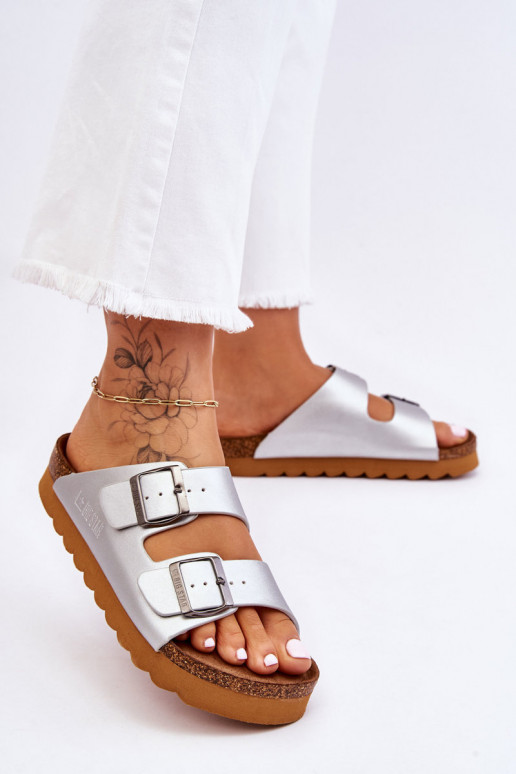   Šlepetės Big Star LL274476 sidabro spalvos