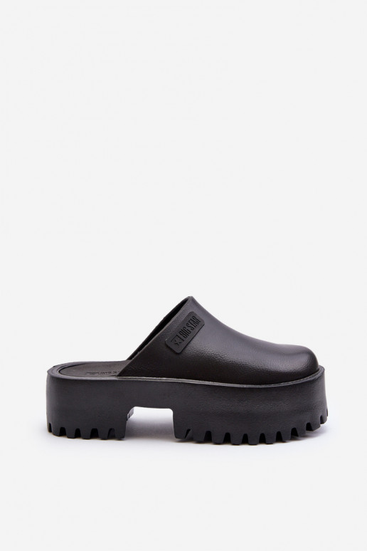  Šlepetės su madingais masyviais padais Big Star NN274014 Juodos spalvos