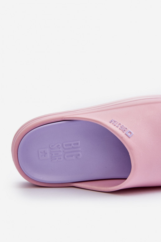 Moteriškos šlepetės su platforma Big Star NN274A035 rožinės spalvos