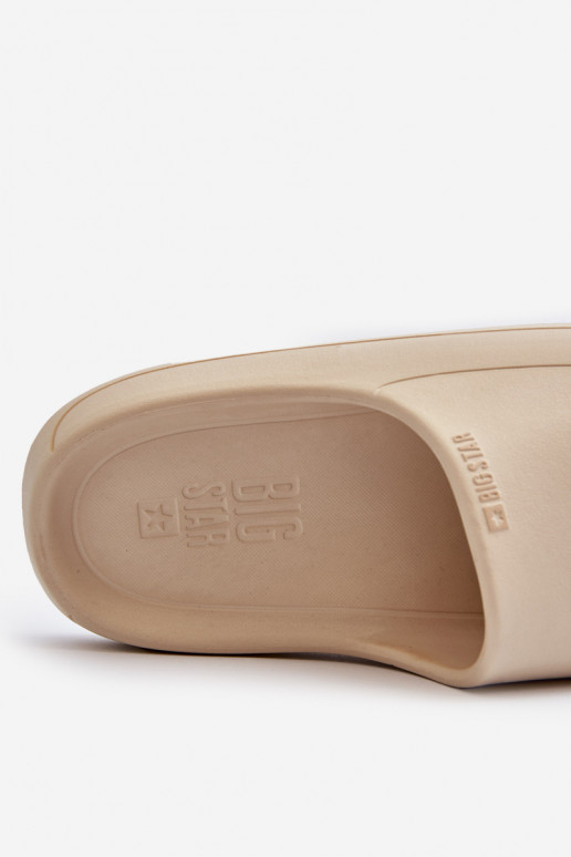  Moteriškos šlepetės Big Star NN274A040 smėlio spalvos