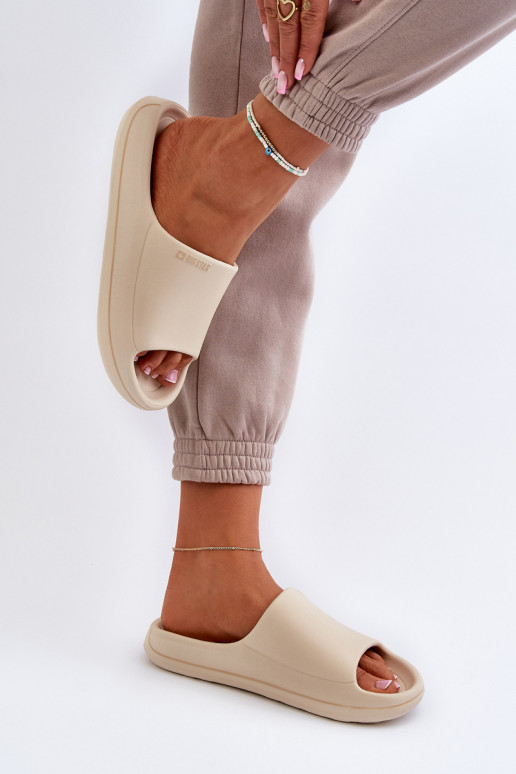  Moteriškos šlepetės Big Star NN274A040 smėlio spalvos