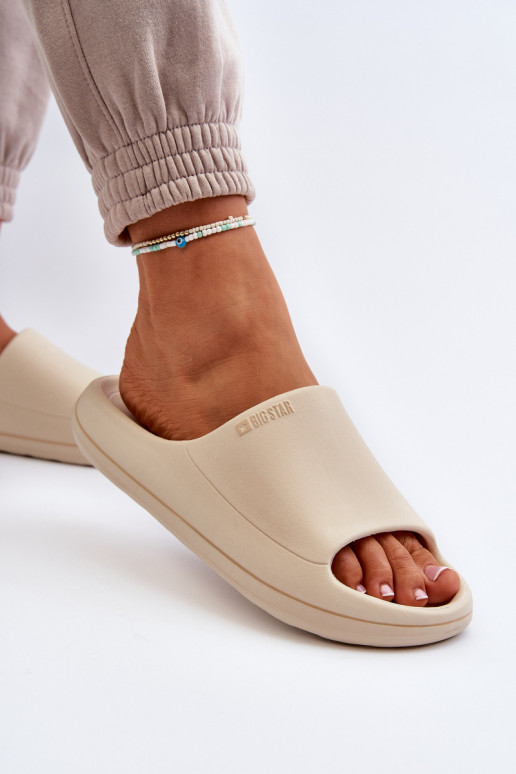  Moteriškos šlepetės Big Star NN274A040 smėlio spalvos