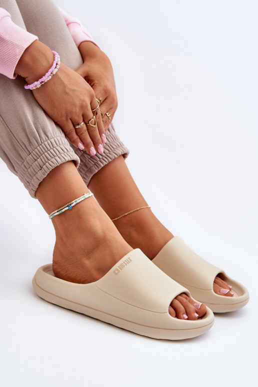  Moteriškos šlepetės Big Star NN274A040 smėlio spalvos