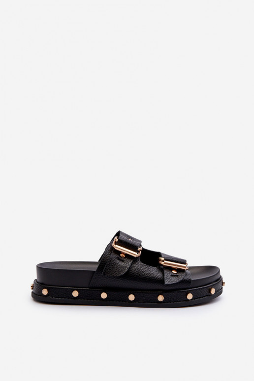 Moteriškos šlepetės su platforma Big Star NN27402 Juodos spalvos