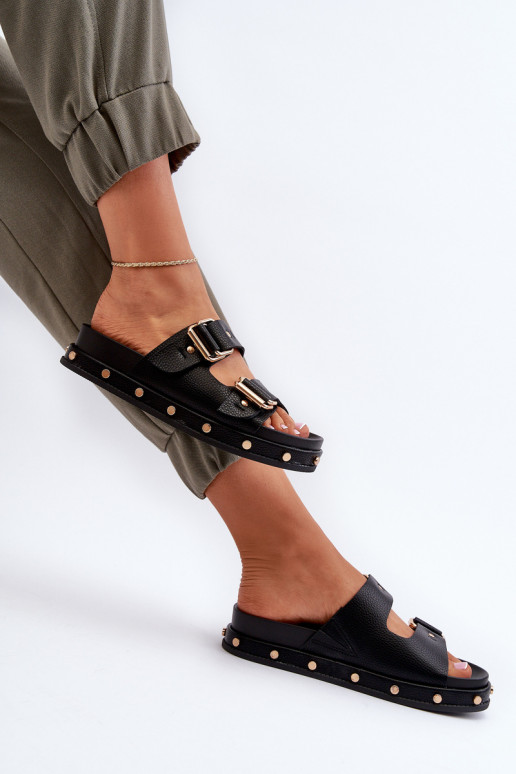 Moteriškos šlepetės su platforma Big Star NN27402 Juodos spalvos