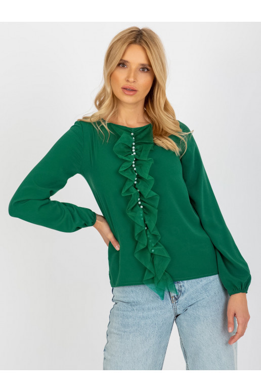 Tamsiai žalios spalvos palaidinė su...