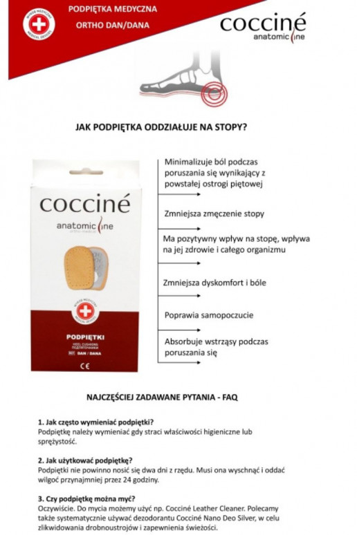 COCCINE ORTHO DAN pakulnės nuo kulno spurgo