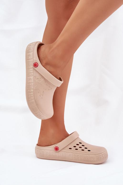  Lengvos šlepetės Big Star II275012 smėlio spalvos