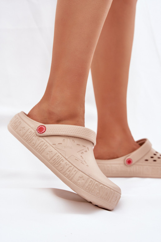  Lengvos šlepetės Big Star II275012 smėlio spalvos