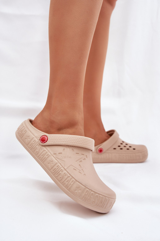  Lengvos šlepetės Big Star II275012 smėlio spalvos