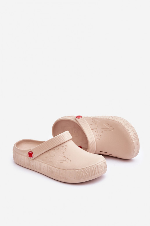  Lengvos šlepetės Big Star II275012 smėlio spalvos