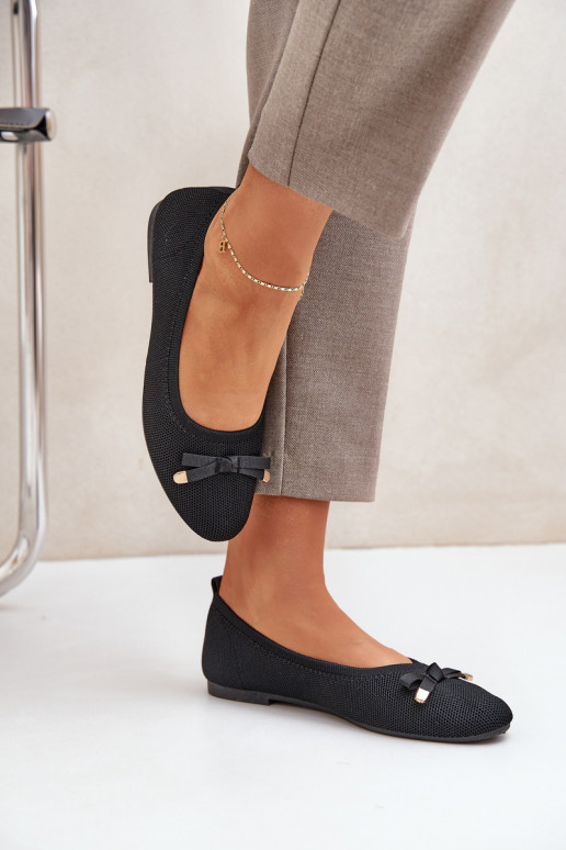  Balerinos su kaspinais Juodos spalvos Bianila