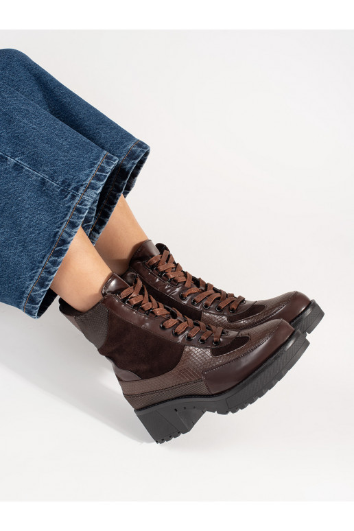 bordo spalvos batai su raištukais 