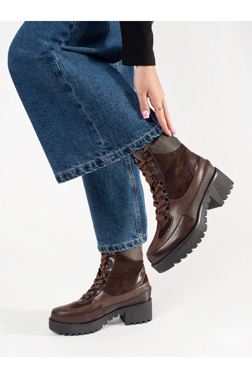 bordo spalvos batai su raištukais 