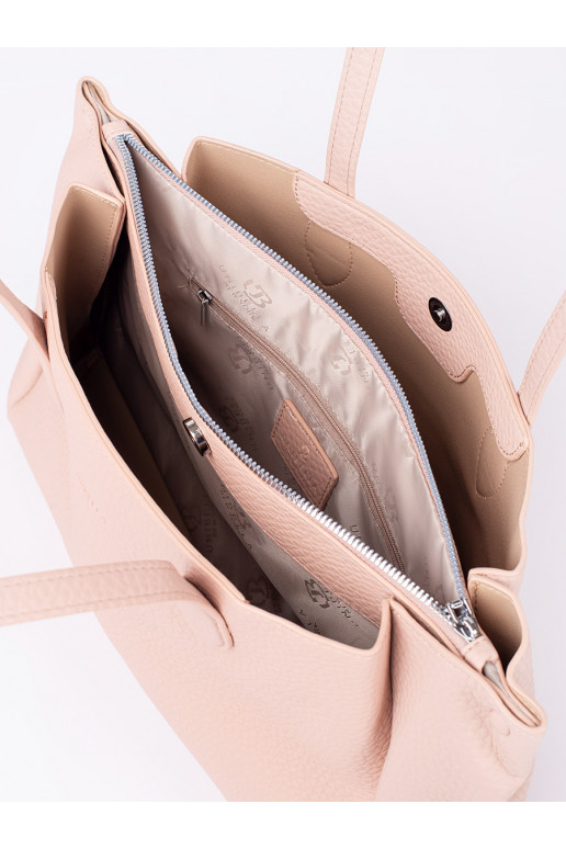 rožinė rankinė shopper eko oda
