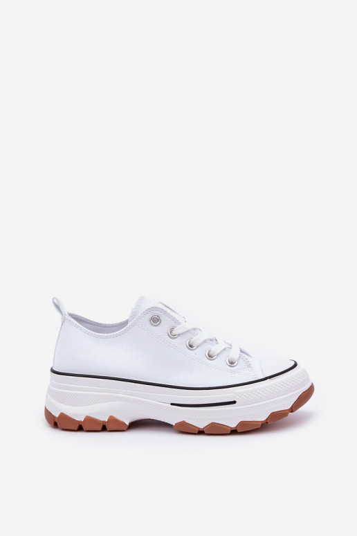  Laisvalaikio bateliai su platforma baltos spalvos Aradwin