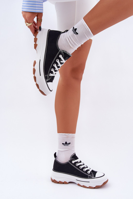  Laisvalaikio bateliai su platforma Juodos spalvos Aradwin