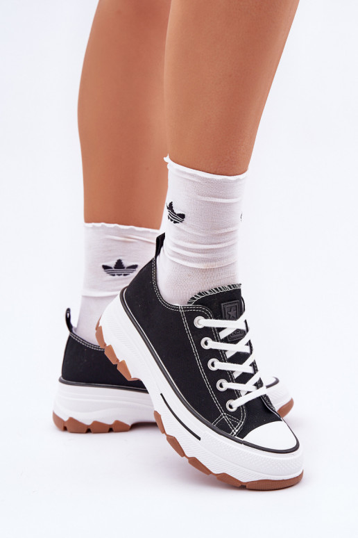  Laisvalaikio bateliai su platforma Juodos spalvos Aradwin