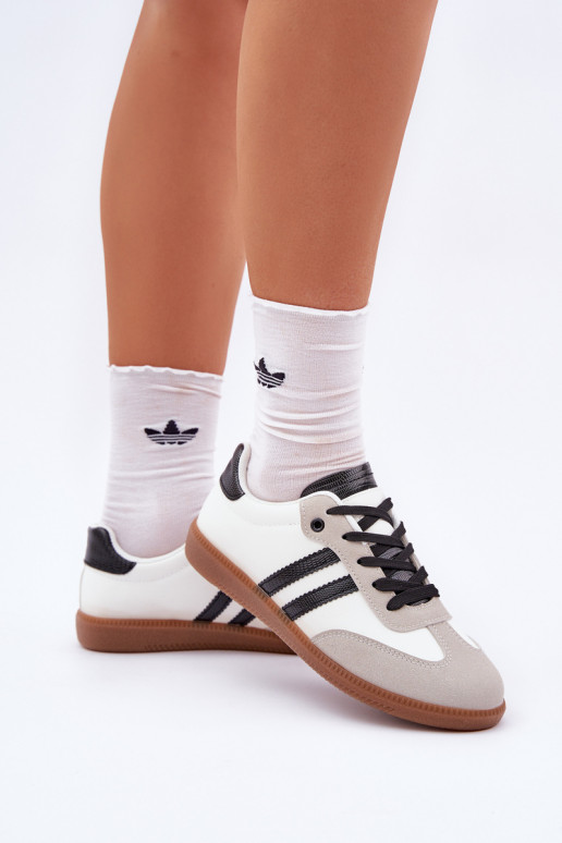 lygiapadžiai sportbačiai Sportbačiai  Baltos-Juodos spalvos Loredis