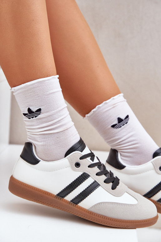 lygiapadžiai sportbačiai Sportbačiai  Baltos-Juodos spalvos Loredis