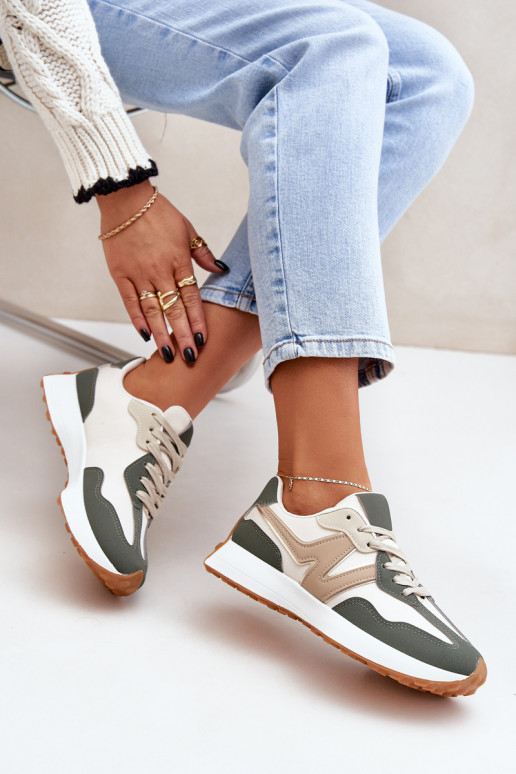 sportiniai bateliai  modelio batai  smėlio spalvos-žalios spalvos Britma