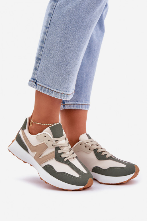 sportiniai bateliai  modelio batai  smėlio spalvos-žalios spalvos Britma