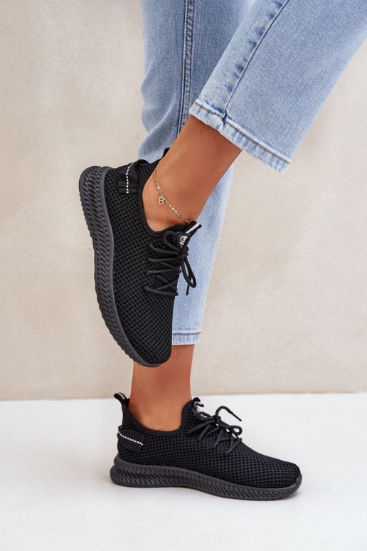  Įsispiriamo modelio sportiniai bateliai  Juodos spalvos Harice