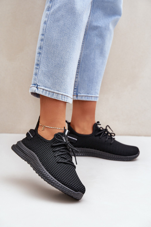  Įsispiriamo modelio sportiniai bateliai  Juodos spalvos Harice