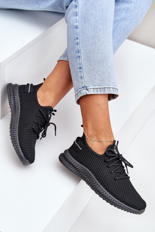  Įsispiriamo modelio sportiniai bateliai  Juodos spalvos Harice