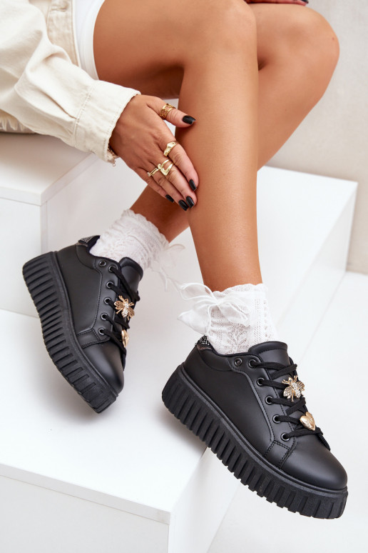  modelio batai  Z Przypinkami Juodos spalvos Grelesi