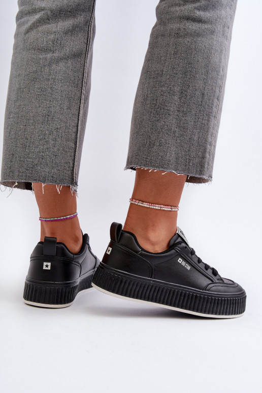  modelio batai  su platforma Big Star NN274255 Juodos spalvos