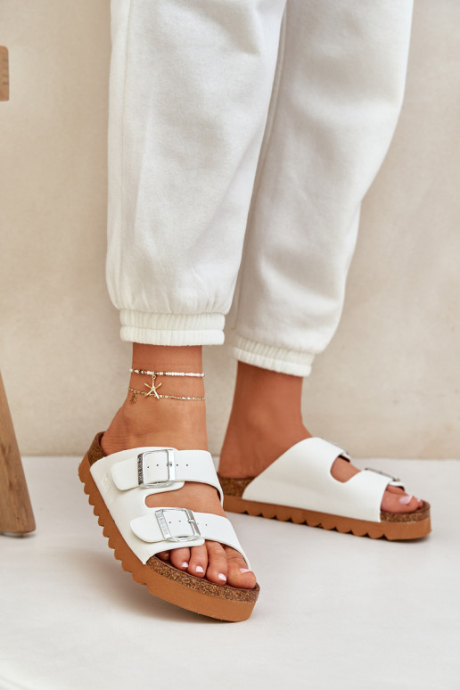   Šlepetės Big Star LL274480 baltos spalvos