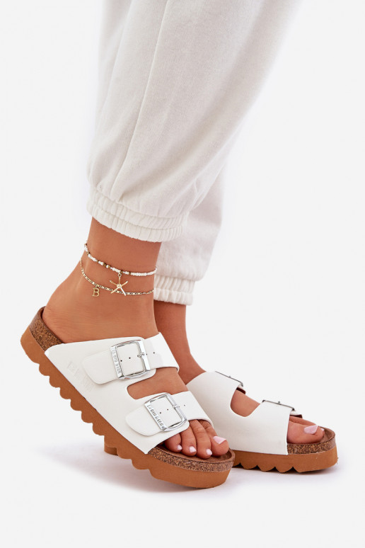   Šlepetės Big Star LL274480 baltos spalvos