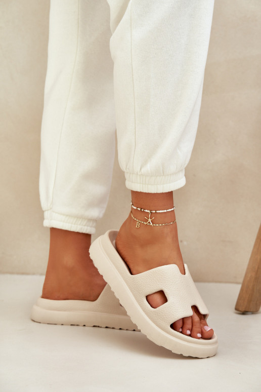  Šlepetės dramblio kaulo spalvos Neladith