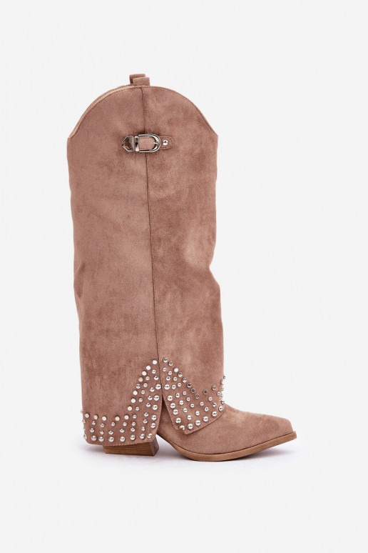 Ilgaauliai batai su kulniukais smėlio... Ilgaauliai batai su kulniukais smėlio...