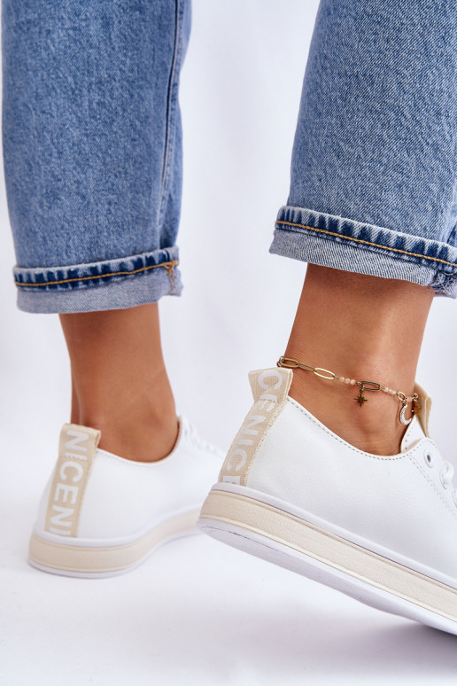 Klasikinio modelio sportbačiai Baltos-smėlio spalvos Ville