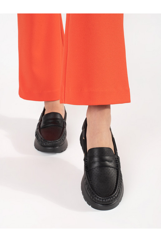  juodos spalvos moteriški mokasinai