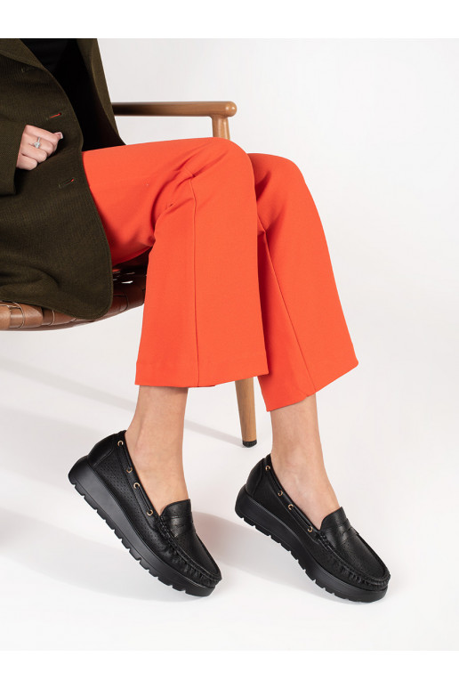  juodos spalvos moteriški mokasinai