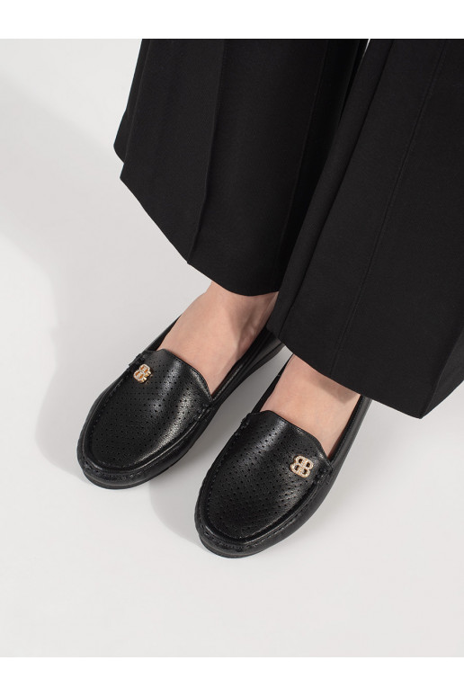 Juodos spalvos moteriški pusbačiai 