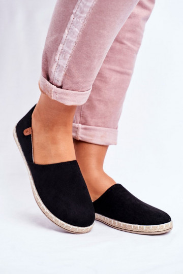 Espadrilės su veliūro medžiaga Juodos spalvos Vulcano