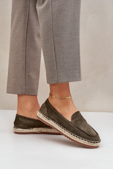 Espadrilės  Plecionką  chaki spalvos Shilova