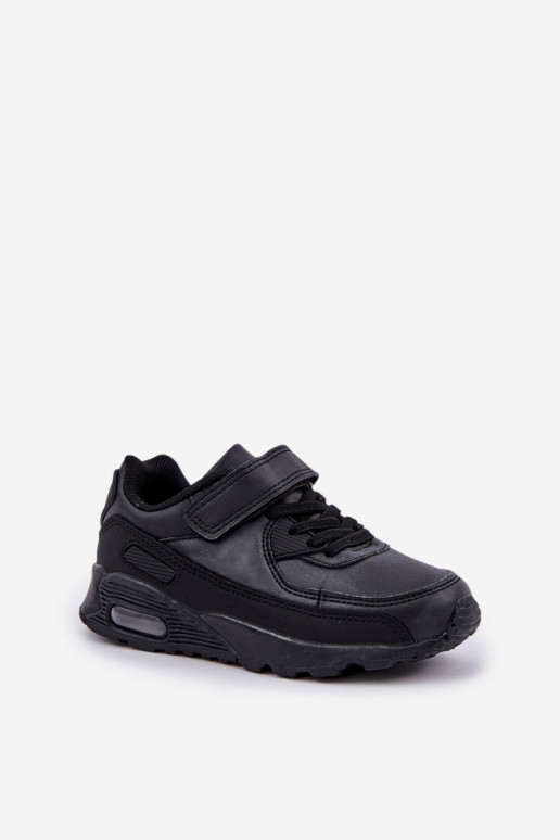 Sneakers modelio batai Vaikiški su lipniais užsegimais juodos spalvos Krissandra