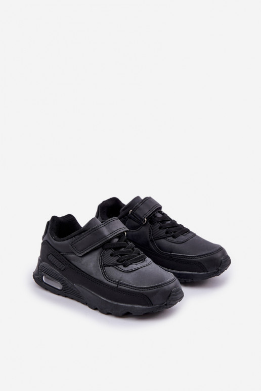 Sneakers modelio batai Vaikiški su lipniais užsegimais juodos spalvos Krissandra