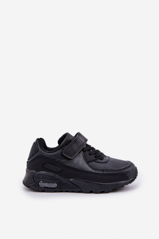 Sneakers modelio batai Vaikiški su lipniais užsegimais juodos spalvos Krissandra