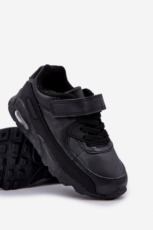 Sneakers modelio batai Vaikiški su lipniais užsegimais juodos spalvos Krissandra