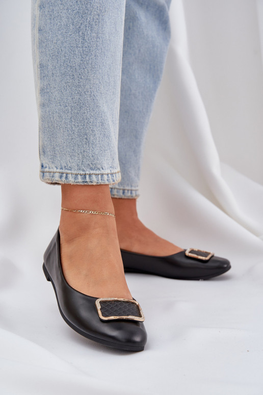 Eko Balerinos  su ornamentais Juodos spalvos Tulnelia