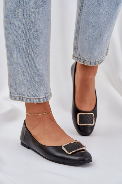 Eko Balerinos  su ornamentais Juodos spalvos Tulnelia